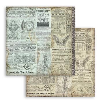 Stamperia - Designpapier "Sir Vagabond The Traveler" Paper Sheets 12x12 Inch - 10 Bogen