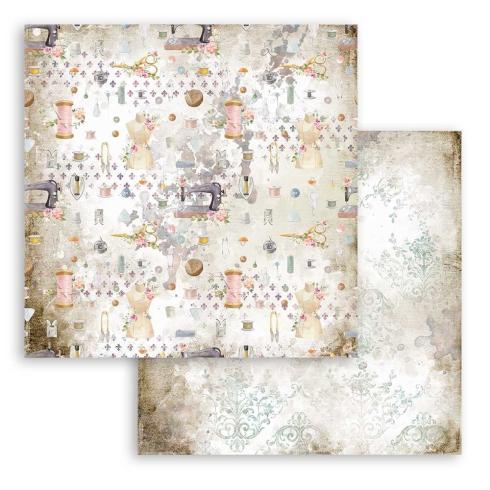 Stamperia - Designpapier "Romantic Threads Texture" Paper Sheets 12x12 Inch - 10 Bogen