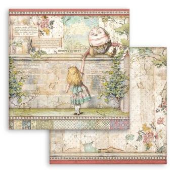 Stamperia - Designpapier "Alice Humpty Dumpty" Paper Sheets 12x12 Inch - 10 Bogen