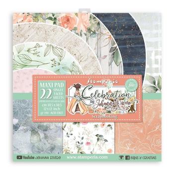 Stamperia - Designpapier "Celebration" Maxi Paper Pack 12x12 Inch - 22 Bogen