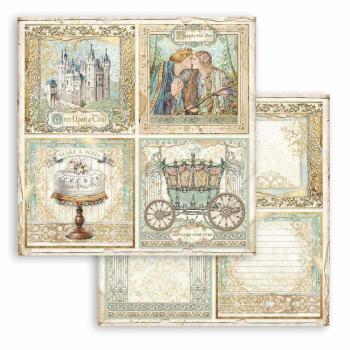 Stamperia - Designpapier "Sleeping Beauty 4 Cards" Paper Sheets 12x12 Inch - 10 Bogen