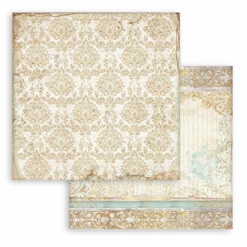 Stamperia - Designpapier "Sleeping Beauty Texture Gold" Paper Sheets 12x12 Inch - 10 Bogen