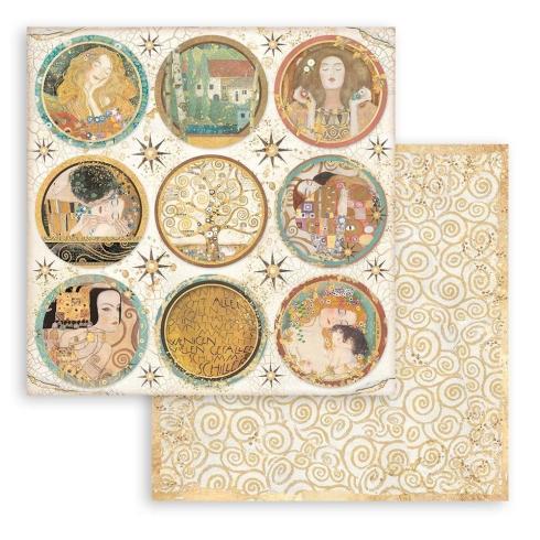 Stamperia - Designpapier "Klimt Rounds" Paper Sheets 12x12 Inch - 10 Bogen