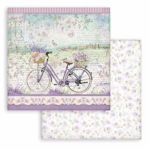 Stamperia - Designpapier "Provence Bicycle" Paper Sheets 12x12 Inch - 10 Bogen