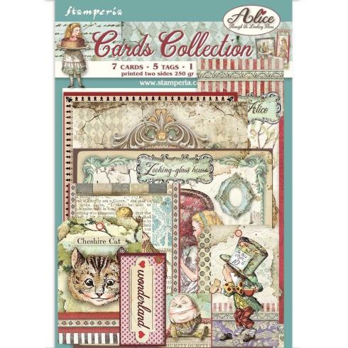 Stamperia - Stanzteile "Alice Through the Looking Glass" Cards Collection