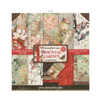 Stamperia - Designpapier "Oriental Garden" Paper Pack 8x8 Inch - 10 Bogen