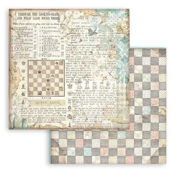 Stamperia - Designpapier "Alice Backgrounds" Paper Pack 8x8 Inch - 10 Bogen