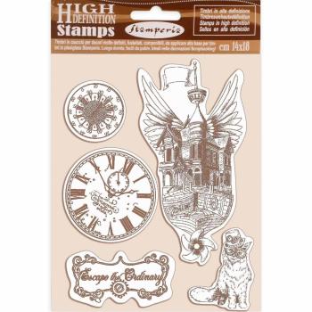 Stamperia - Naturkautschukstempel "Lady Vagabond Flying Ship" Natural Rubber Stamp