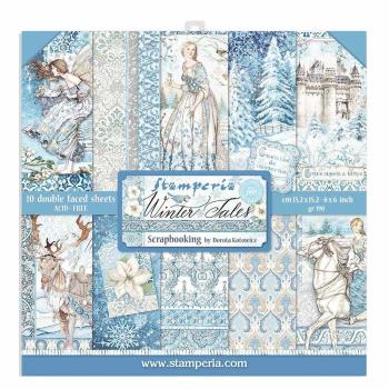 Stamperia - Designpapier "Winter Tales" Paper Pack 6x6 Inch - 10 Bogen