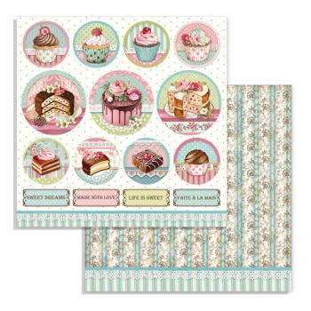 Stamperia - Designpapier "Sweety Mini Cake Rounds" Paper Sheets 12x12 Inch - 10 Bogen