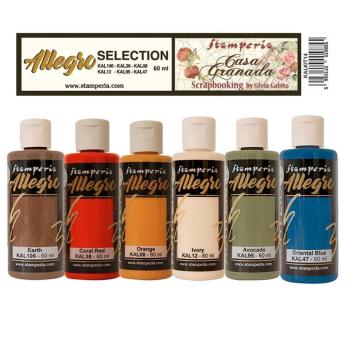 Stamperia - Acrylfarbe "Casa Granada" Allegro Paint Kit 6x60 ml