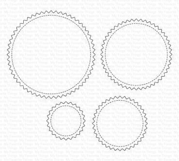 My Favorite Things - Stanzschablone "Stitched Pinking Edge Circle STAX" Die-namics