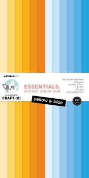 Creative Craft Lab - Studio Light - Cardstock "Yellow & Blue" Paper Pack 30x15cm - 24 Bogen