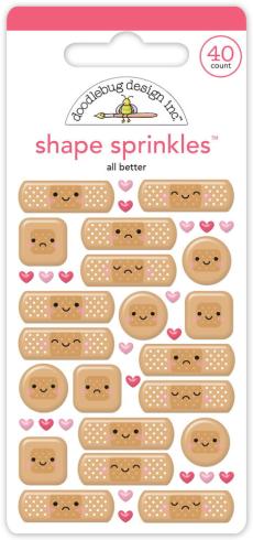 Doodlebug Design - Epoxy Sticker "All Better" Shape Sprinkles