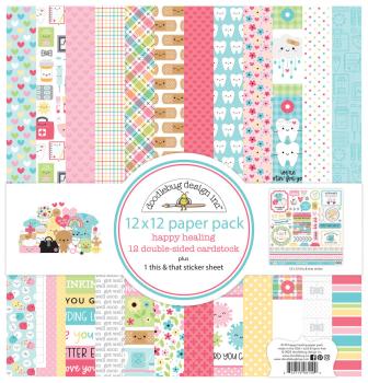 Doodlebug Design - Designpapier  "Happy Healing" Paper Pack 12x12 Inch - 12 Bogen