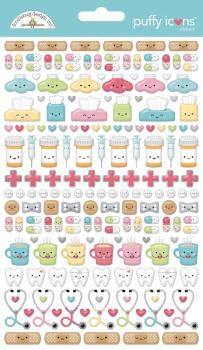 Doodlebug Design - Aufkleber "Happy Healing" Puffy Icons Sticker