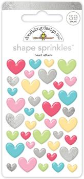 Doodlebug Design - Epoxy Sticker "Heart Attack" Shape Sprinkles