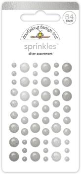 Doodlebug Design - Epoxy Sticker "Silver" Shape Sprinkles