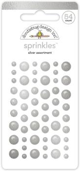 Doodlebug Design - Epoxy Sticker "Silver" Shape Sprinkles