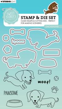 Studio Light - Stempel & Stanzschablone "Dachshund" Stamp & Dies