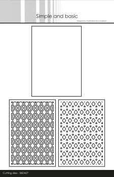 Simple and Basic - Stanzschablone 10,5x7,4cm "Layered Geometric Pattern" Dies