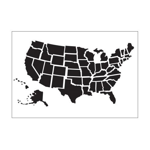 Vaessen Creative - Prägefolder "US Karte" Embossingfolder