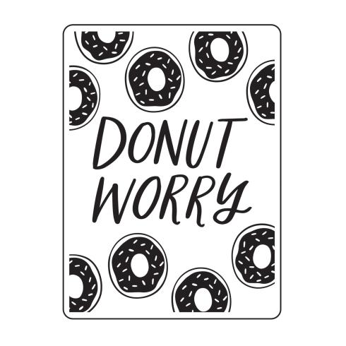 Vaessen Creative - Prägefolder "Donut worry" Embossingfolder
