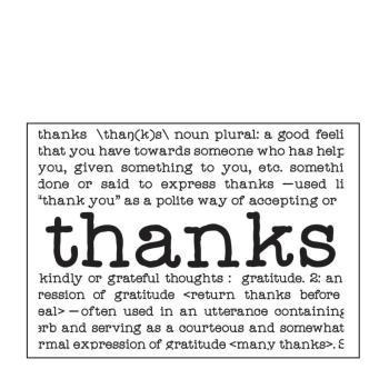 Vaessen Creative - Prägefolder "Thanks" Embossingfolder