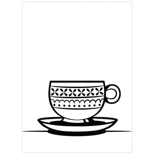 Vaessen Creative - Prägefolder "Teetasse mit Untertasse" Embossingfolder
