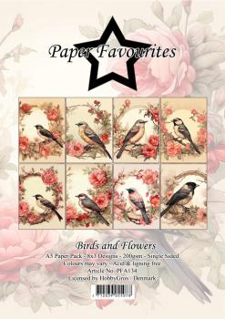 Paper Favourites - Designpapier "Birds and Flowers" Paper Pack A5 - 24 Bogen
