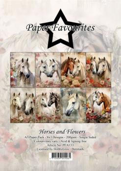 Paper Favourites - Designpapier "Horses and Flowers" Paper Pack A5 - 24 Bogen