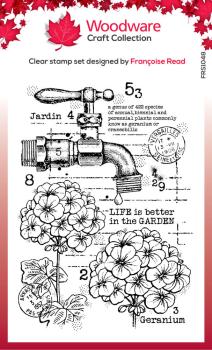 Woodware - Stempel "Geraniums" Clear Stamps Design by Francoise Read