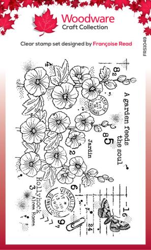Woodware - Stempel "Hollyhocks" Clear Stamps Design by Francoise Read