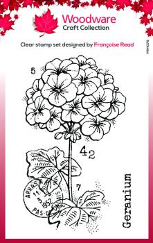 Woodware - Stempel "Mini Geranium" Clear Stamps Design by Francoise Read