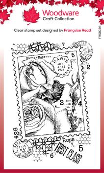 Woodware - Stempel "Postal Rose" Clear Stamps Design by Francoise Read