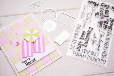 Sizzix - Stempelset "Beach Blankets & Brellas" Clear Stamps Design by Catherine Pooler
