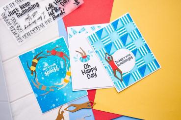 Sizzix - Schablone "Pool Deck" Layered Stencil Design by Catherine Pooler