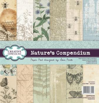 Creative Expressions - Designpapier "Nature's Compendium" Paper Pack 8x8 Inch - 24 Bogen  