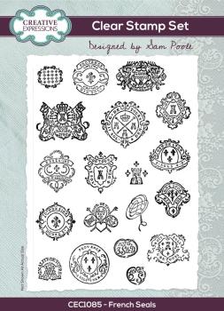 Creative Expressions - Stempelset A5 "French Seals" Clear Stamps