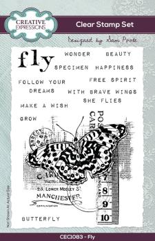Creative Expressions - Stempelset A6 "Fly" Clear Stamps