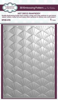 Creative Expressions - 3D Embossingfolder 5x7 Inch "Art Deco Rhapsody" Prägefolder Design by Sue Wilson