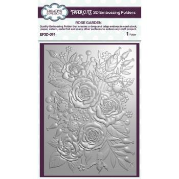 Creative Expressions - 3D Embossingfolder 5x7 Inch "Rose Garden" Prägefolder Design by Sue Wilson