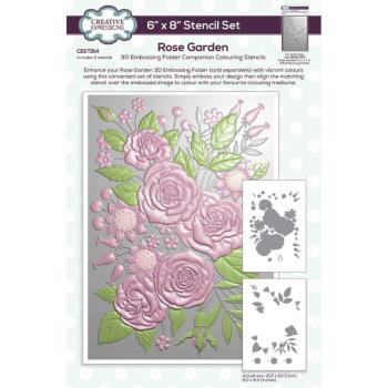 Creative Expressions - Schablone "Rose Garden" Stencil 6x8 Inch