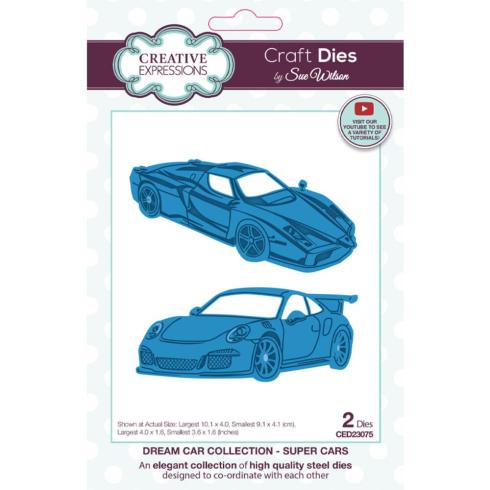 Creative Expressions - Stanzschablone "Dream Car Collection Super Cars" Craft Dies Design by Sue Wilson