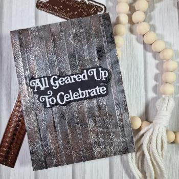 Creative Expressions - Stanzschablone "All Geared Up To Celebrate" Shadowed Sentiments Dies Mini Design by Sue Wilson