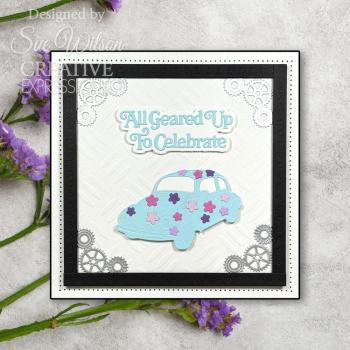 Creative Expressions - Stanzschablone "All Geared Up To Celebrate" Shadowed Sentiments Dies Mini Design by Sue Wilson