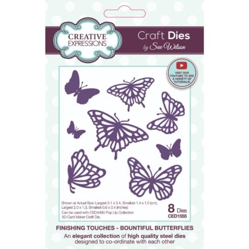 Creative Expressions - Stanzschablone "Finishing Touches Bountiful Butterflies" Craft Dies Design by Sue Wilson