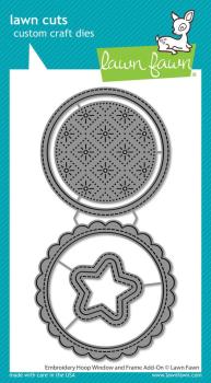 Lawn Fawn - Stanzschablone "Embroidery Hoop Window And Frame" Add-on Die