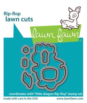 Lawn Fawn - Stanzschablone "Little Dragon Flip Flop" Dies