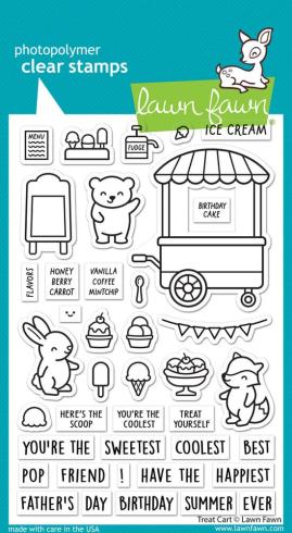 Lawn Fawn - Stempelset "Treat Cart" Clear Stamps